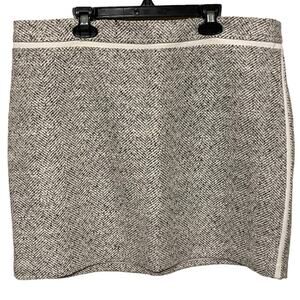 WHBM White House Black Market Grey Wool & Cotton Blend Skirt